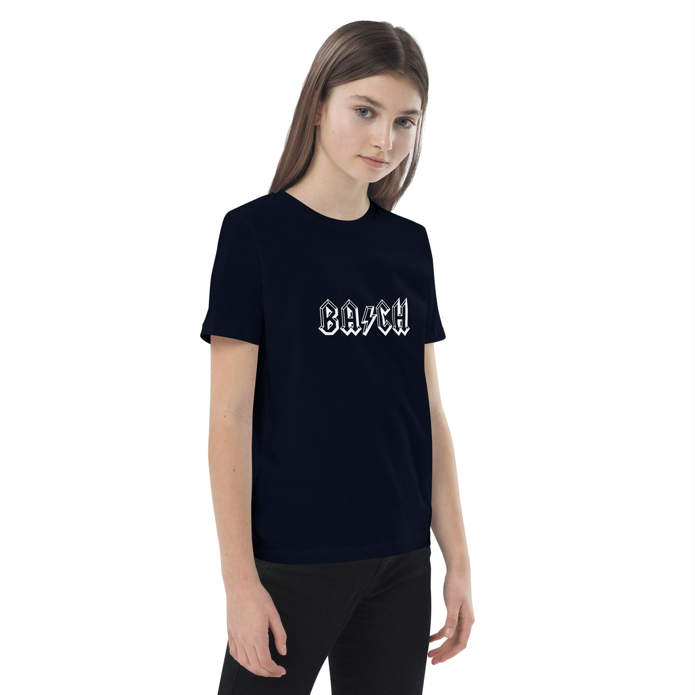 Kids Organic Bach in Black T-shirt